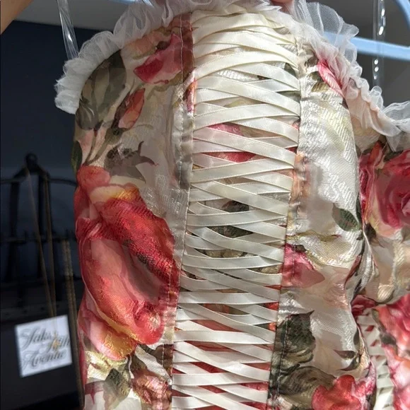 AKIRA KEEP DREAMING WOMANS MINI DRESS XL Dress with Red and Cream Accents - Picture 4 of 17